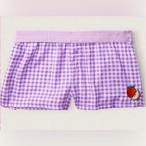 Victoria’s Secret pink boxer shorts sz xxl purple with apple logo waistband logo